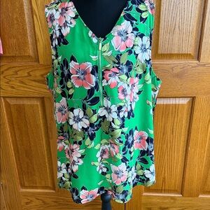 Green floral tunic by rose & Ali